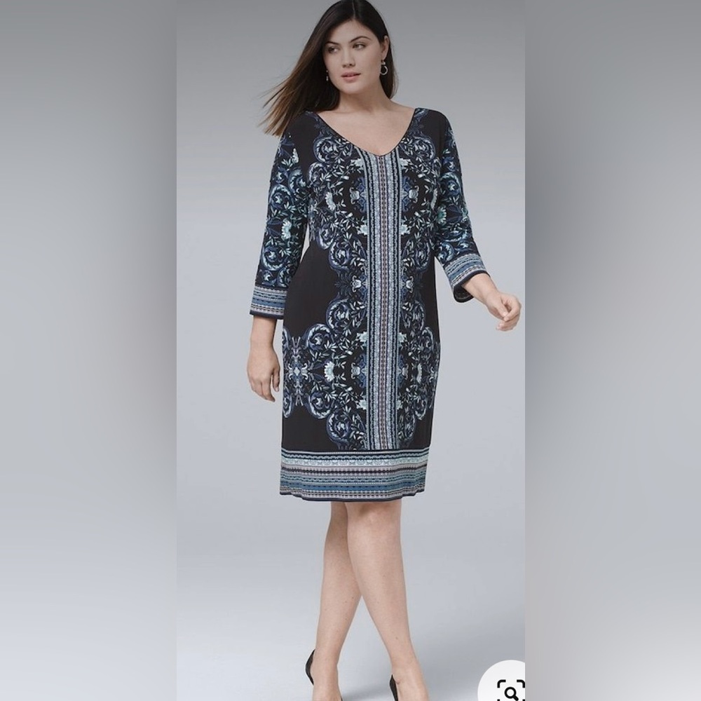 White House Black Market 4-Way Reversible Knit Shift Dress size 2X - NWT